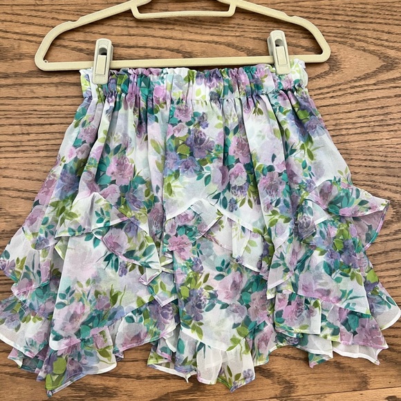 For Love & Lemons Floral Ruffle Skirt - Picture 4 of 4